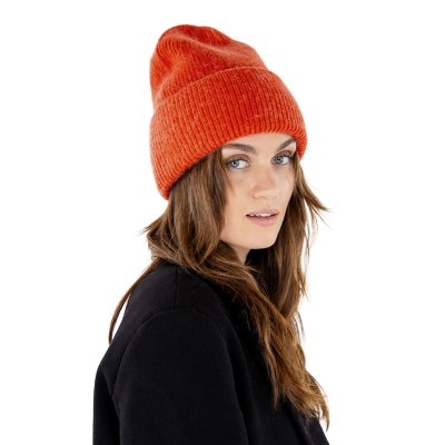 Czapki - Gårda Angora Beanie (pomarańczowy)