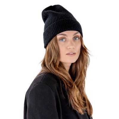 Czapki - Gårda Cashmere Beanie (czarny)