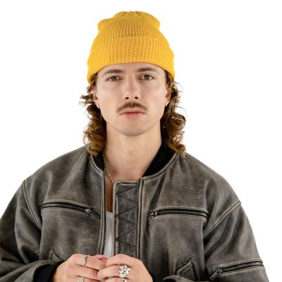 Czapka - Gårda Loxley Knitted Docker Beanie (żółty)