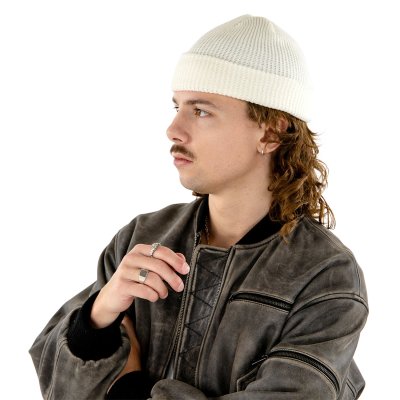 Czapka - Gårda Loxley Knitted Docker Beanie (biały)