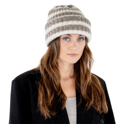 Czapka - Gårda Isfjord Slouch Beanie (khaki/biały)