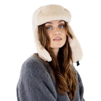 Trapper hat - Gårda Angora Trapper Hat (krem)