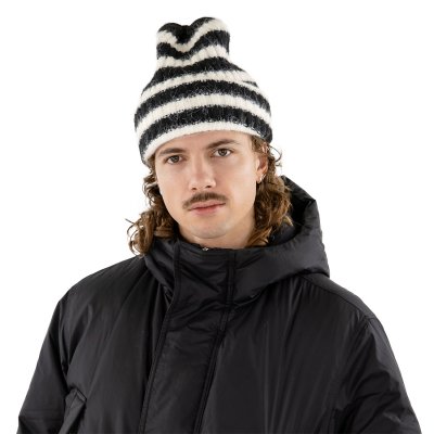 Czapka - Gårda Isfjord Slouch Beanie (czarny/biały)