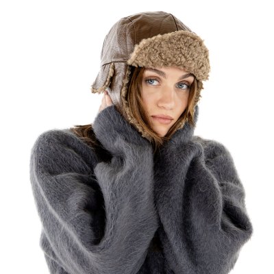 Trapper hat - Gårda Linsell PU Trapper (brązowy)