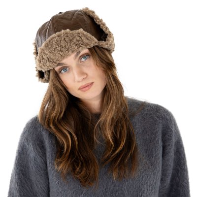 Trapper hat - Gårda Linsell PU Trapper (brązowy)