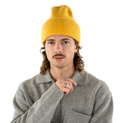 Czapki - Gårda Angora Beanie (żółty)