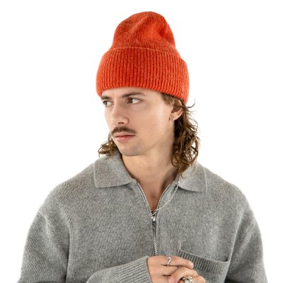 Czapki - Gårda Angora Beanie (pomarańczowy)