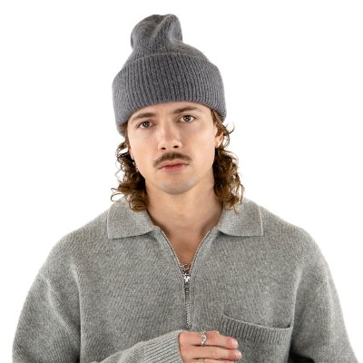 Czapki - Gårda Angora Beanie (szary)
