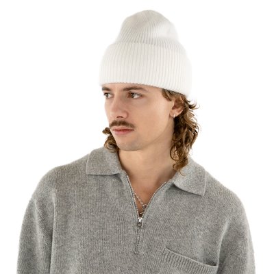 Czapki - Gårda Angora Beanie (biały)
