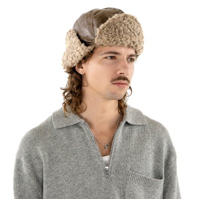 Trapper hat - Gårda Linsell PU Trapper (brązowy)