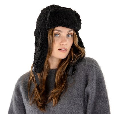 Trapper hat - Gårda Angora Trapper Hat (czarny)