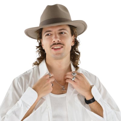 Kapelusze - Gårda Pocatello Crushable Wool felt Western hat (beżowy)