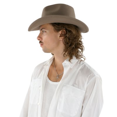 Kapelusze - Gårda Pocatello Crushable Wool felt Western hat (beżowy)