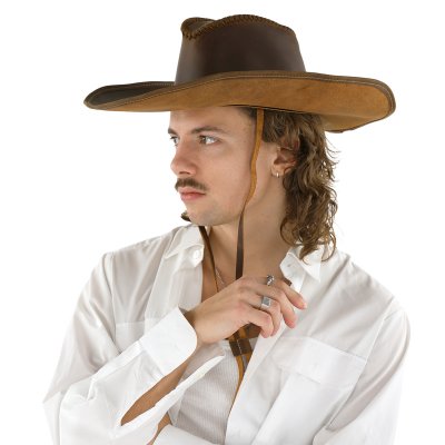 Kapelusze - Gårda Grafton Leather Cowboy (brązowy)
