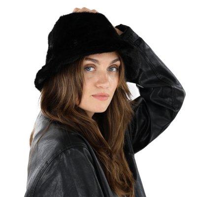 Futrzana czapka - Gårda Valea Faux Fur Hat (czarny)