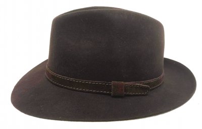 Kapelusze - Gårda Tropea Fedora Wool Hat (brązowy)