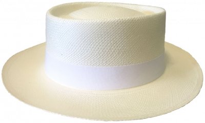 Kapelusze - Maki Round Crown Panama With White Band (biały)