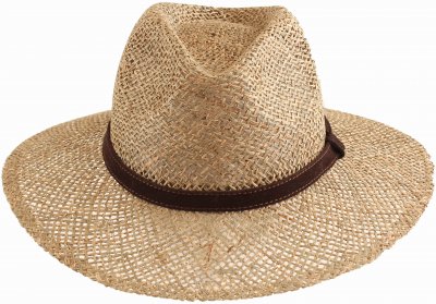 Kapelusze - Gårda Arese Seagrass Fedora (naturalny)