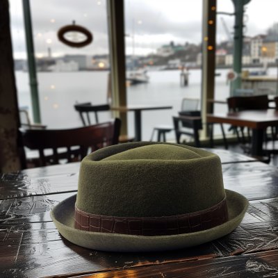 Kapelusze - Gårda Devenport Pork Pie (zielony)