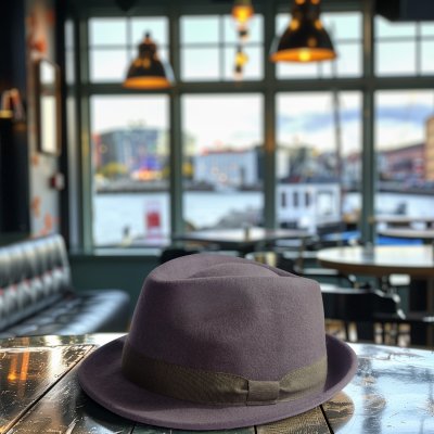 Kapelusze - Gårda Padua Trilby Wool Hat (szary)