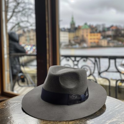 Kapelusze - Gårda Boston Fedora (szary)