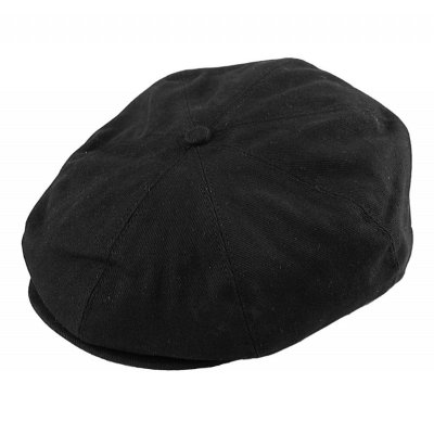 Kaszkiet - Jaxon Hats Cotton Newsboy Cap (czarny)