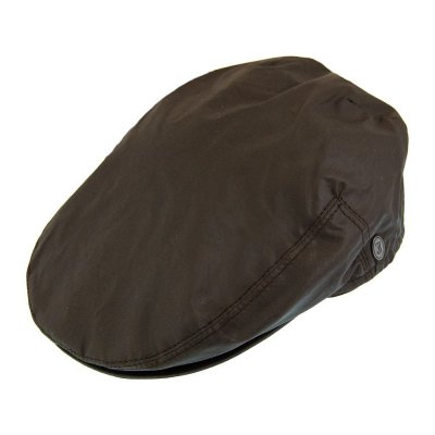 Kaszkiet - Jaxon Hats Oil Cloth Flat Cap (brązowy)