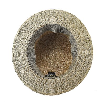 Kapelusze - Straw Boater Hat Striped Band (naturalny)