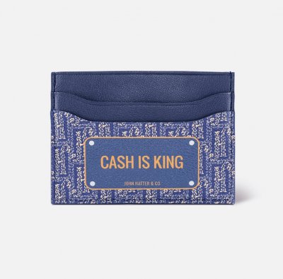 Etui na karty - John Hatter - Cash Is King (niebieski)