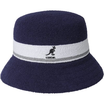 Kapelusze - Kangol Bermuda Stripe Bucket (niebieski-biały)