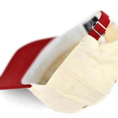 Czapki z daszkiem dla dzieci - Gårda Brooklyn Baseball Cap (kremowy/czerwony)