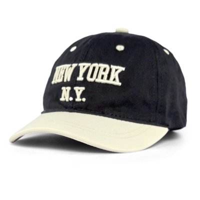 Czapki z daszkiem dla dzieci - Gårda New York Baseball Cap (czarny/kremowy)