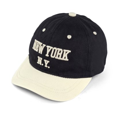 Czapki z daszkiem dla dzieci - Gårda New York Baseball Cap (czarny/kremowy)