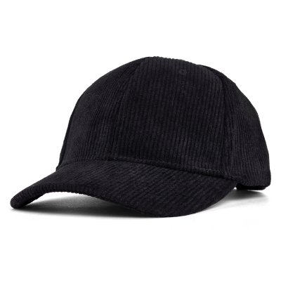 Czapki z daszkiem dla dzieci - Gårda Tenby Corduroy Cap (czarny)