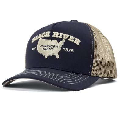 Czapka z daszkiem - Black River America Trucker (granatowy/kremowy)