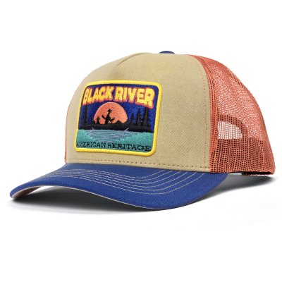 Czapka z daszkiem - Black River Kayak Trucker (beżowy/pomarańczowy/niebieski)