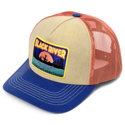 Czapka z daszkiem - Black River Kayak Trucker (beżowy/pomarańczowy/niebieski)