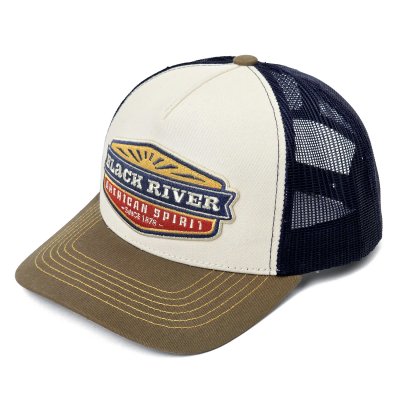 Czapka z daszkiem - Black River Beacon Trucker (ecru/niebieski/zielony)