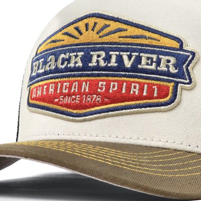 Czapka z daszkiem - Black River Beacon Trucker (ecru/niebieski/zielony)