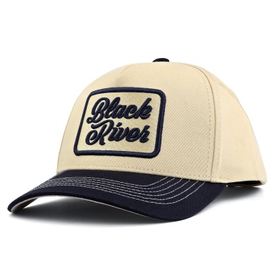 Czapka z daszkiem - Black River Denver Cotton Snapback (kremowy/granatowy)