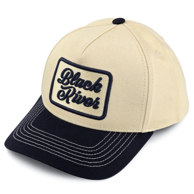 Czapka z daszkiem - Black River Denver Cotton Snapback (kremowy/granatowy)