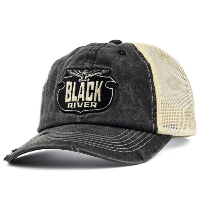 Czapka z daszkiem - Black River Eagle Washed Trucker (czarny/kremowy)