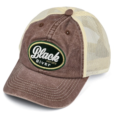 Czapka z daszkiem - Black River Eugene Washed Trucker (brązowy/krem)