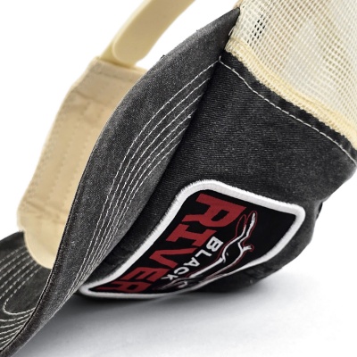 Czapka z daszkiem - Black River Hare Washed Trucker (czarny/kremowy)