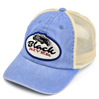 Czapka z daszkiem - Black River Hot Rod Washed Trucker (jasnoniebieski/krem)