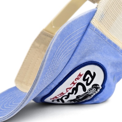 Czapka z daszkiem - Black River Hot Rod Washed Trucker (jasnoniebieski/krem)