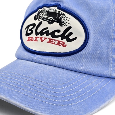 Czapka z daszkiem - Black River Hot Rod Washed Trucker (jasnoniebieski/krem)