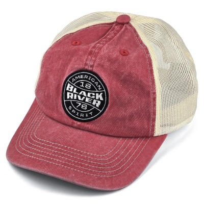 Czapka z daszkiem - Black River Knoxville Washed Trucker (czerwony/kremowy)