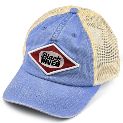 Czapka z daszkiem - Black River Memphis Washed Trucker (jasnoniebieski/krem)