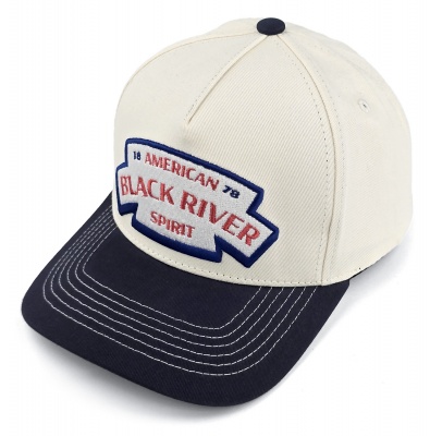 Czapka z daszkiem - Black River Nashville Cotton Snapback (białawy/granatowy)